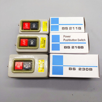 1Pcs,BS-211/216/230,Μεταλλικό Κουμπί Διακόπτη Κουτί Ελέγχου Τριφασικής ισχύος,Ηλεκτρικός Εξοπλισμός,3P,10A 250/380V AC,1,5/2,2/3,7KW