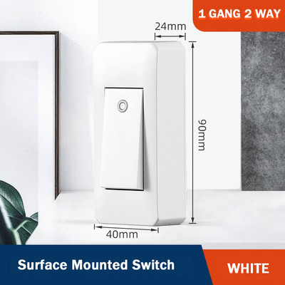 1 grupa 2 smjera Prekidač za površinsku montažu Žica za vješanje Instalacija Uz krevet On/Off Kontrolna lampa Siva/bijela/zlatna ploča Zidni prekidač za svjetlo