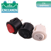 1/5/10 tk 20 mm läbimõõt must valge punane 2 kontaktiga SISSE/VÄLJA Ümar klahvlülitid 6A/250VAC 10A 125VAC plastikust nupplüliti