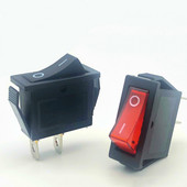 1/5 tk, KCD3 klahvlüliti, 2 asendit, ON-OFF, 2 kontakti, elektriseadmed, 16A 250VAC/20A 125VAC, vaskjalad/hõbedased kontaktid, EI LED-i