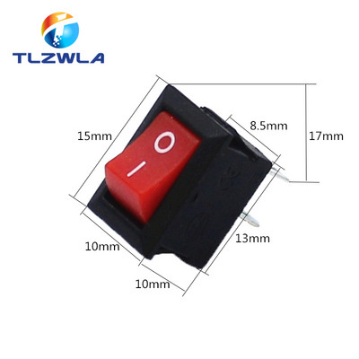 10 buc. KCD11 întrerupător basculant 10*15mm mini întrerupător buton ON-OFF/ON-OFF-ON 2 pini/3 pini 3A 250VAC/6A 125VAC 10x15mm