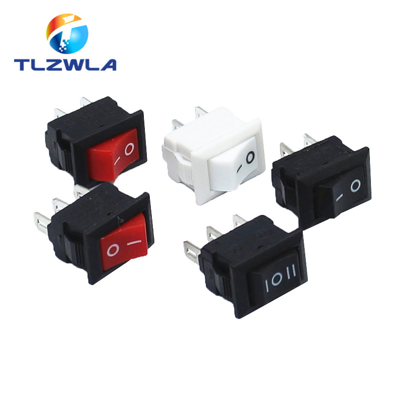 10 buc. KCD11 întrerupător basculant 10*15mm mini întrerupător buton ON-OFF/ON-OFF-ON 2 pini/3 pini 3A 250VAC/6A 125VAC 10x15mm