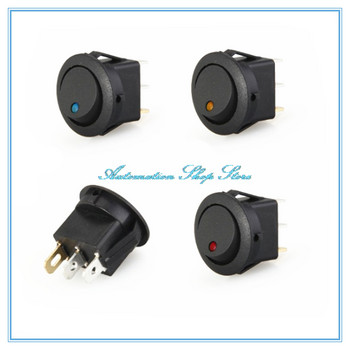 HOT 5Pcs Car 12V 3 Pin Round Rocker Dot LED Light Toggle Switch SPST ON/OFF Πωλήσεις