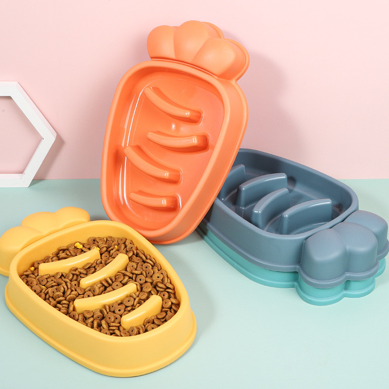 Zdjela za sporu hranu za kućne ljubimce Tip mrkve Zdjele za rižu protiv gušenja Štene Mačka Uspori jedenje Posuda za hranjenje Sprječava pretilost Pribor za hranjenje pasa