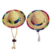 Salmu cepure suņu ķivere Suņu cepures aksesuāri ballīšu festivāls un ikdienas valkāšana klasiskās salmu foto rekvizīti Sombrero jauns