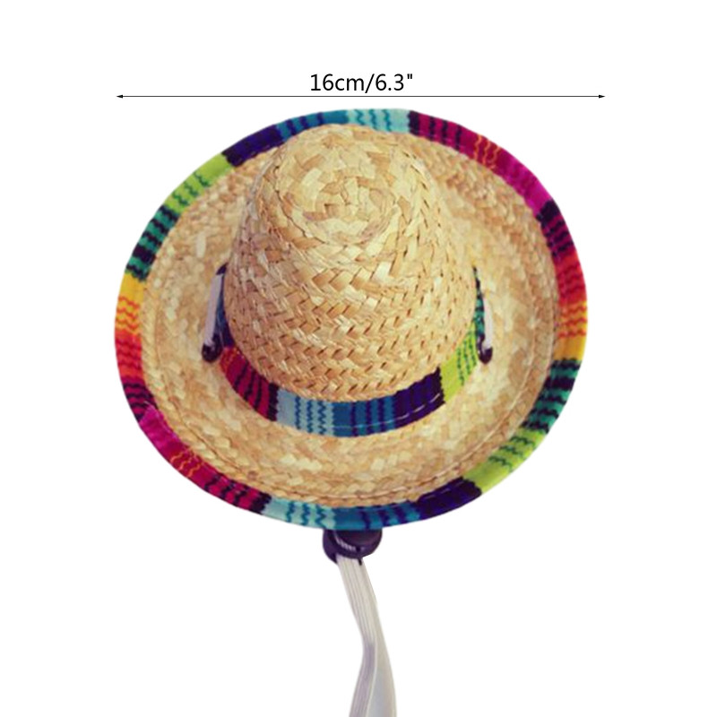 Salmu cepure suņu ķivere Suņu cepures aksesuāri ballīšu festivāls un ikdienas valkāšana klasiskās salmu foto rekvizīti Sombrero jauns