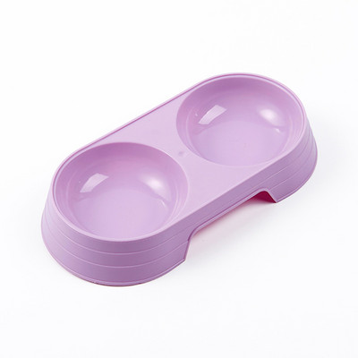 Hranjenje pasa i mačaka Dupla zdjela Macarons Plastična zdjela za hranjenje Dvostruka zdjela Zdjela za kućne ljubimce Hranjenje vodom za piće