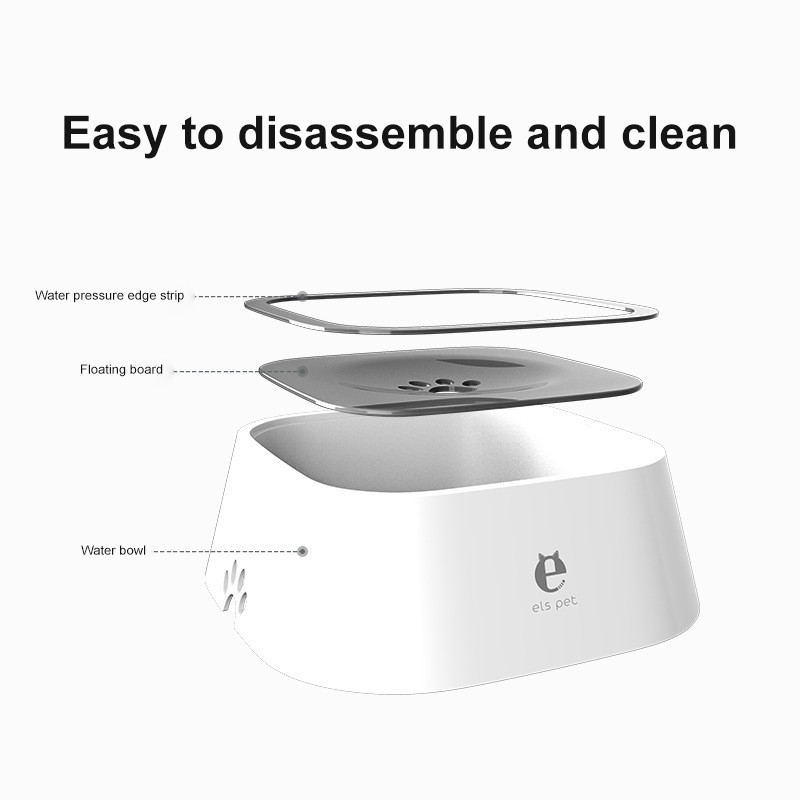 1 L automātiska kaķu suņu dzeramā ūdens bļoda suņu barotavas, peldošas, nesamitrinātas mutes pretšļakatu mājdzīvnieku dzērāja bļoda mājdzīvnieku dzeršanas dozators