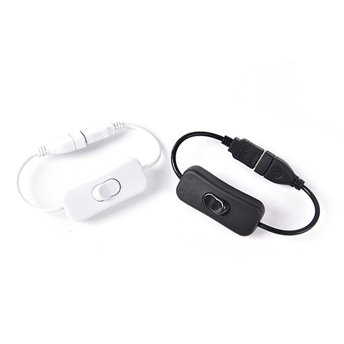 Woopower Bakreni materijal USB kabel Muški na ženski Prekidač UKLJUČIVANJE ISKLJUČIVANJE Kabel Prekidač LED svjetiljke Strujni vod 28 cm