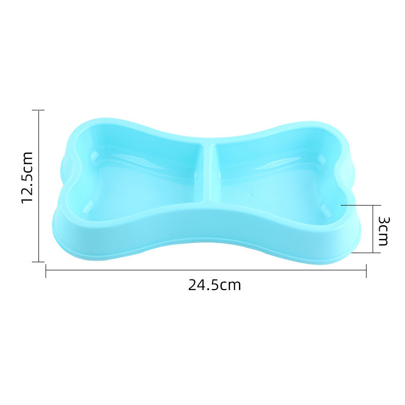 Plastične zdjele za pse Hranilica za pse u obliku bombona u obliku kostiju Zdjele s dvostrukom glavom Hranjenje kućnih ljubimaca Zdjela za hranu za putovanja Mačke Posuđe