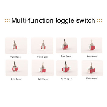 5PCS Miniature Toggle Switch MTS-102/103/202/203/302/304/402/403 ON-ON ON-OFF-ON 5A125V 2A250V 3/6/9/12 Βάση ακίδων 6mm