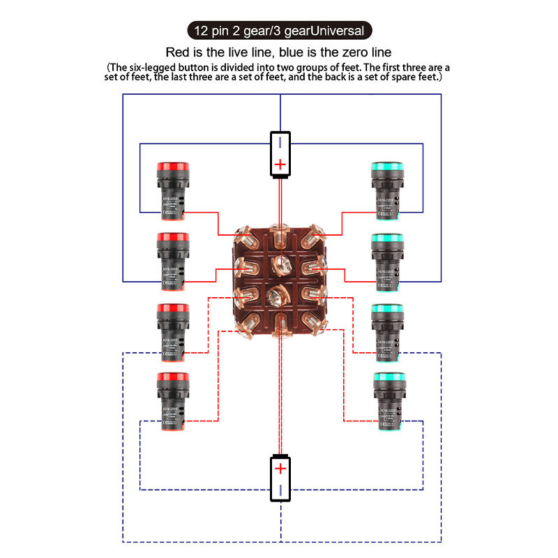 1kom 3PDT ON-ON /ON-OFF-ON 9/12Pin 2/3 položaj vijčanih terminala Preklopni prekidač AC 15A250V 10A380V E-TEN 303