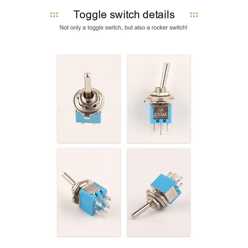 10 PCS/Lot Plavi SMTS-102/202/101 SPDT ON-OFF 3A250V-6A125V Minijaturni prekidač 2/3/6 Pin