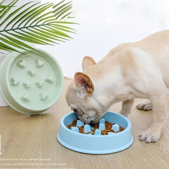 2022 Νέο μπολ για σκύλους κατοικίδιων ζώων με αργή τροφοδοσία Πλαστικό κατά του πνιγμού κουτάβι γάτα που τρώει πιάτο Πιάτο φαγητού κατά του βολβού