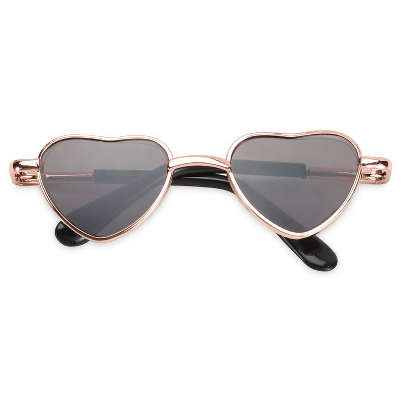 Mali psi Srce Metalne sunčane naočale Foto rekvizit Kostim za zabavu Mačke Mačke Naočale Pseće naočale Cool Funny Kitten Eyewear