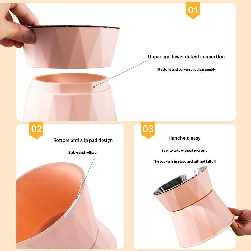 Nova zdjela za kućne ljubimce Visoke noge Zdjela za mačke Zdjela za pse Plastični štitnik za vrat protiv prevrtanja Oprema za kućne ljubimce Posuda za hranu za pse