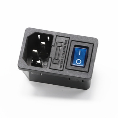 1tk 10A 250VAC 3 kontaktiga iec320 C14 sisendi pistik pistikupesa koos lambi klahvlülitiga 10A kaitsmehoidiku pesa isane pistik