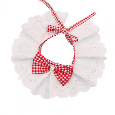 Mačka, pas, čipkasta ogrlica, ogrlica, mačja ogrlica s podesivim užetom, leptir mašnom, ukras, tanki pribor za kućne ljubimce