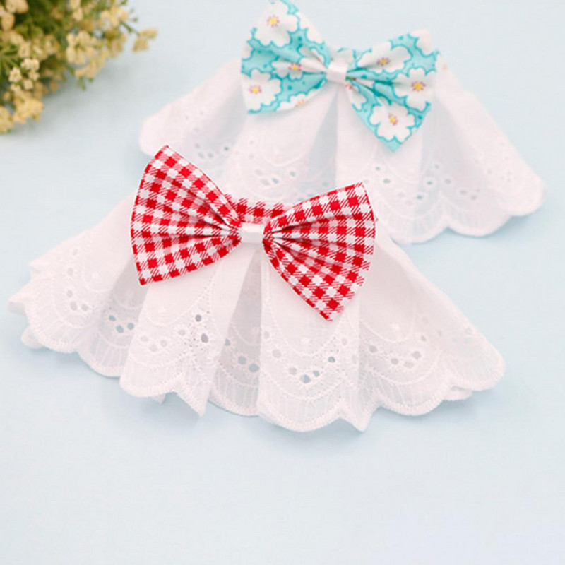 Mačka, pas, čipkasta ogrlica, ogrlica, mačja ogrlica s podesivim užetom, leptir mašnom, ukras, tanki pribor za kućne ljubimce