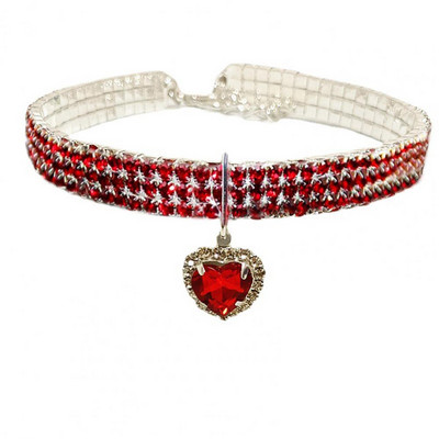 Ogrlica za kućne ljubimce Svjetlucava površina protiv oksidacije Privlačna ogrlica s nakitom za mačke za kućne ljubimce s privjeskom u obliku srca ljubavi Potrepštine za kućne ljubimce