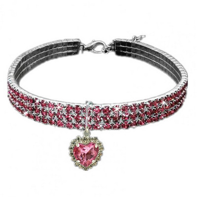 Ogrlica za kućne ljubimce Svjetlucava površina protiv oksidacije Privlačna ogrlica s nakitom za mačke za kućne ljubimce s privjeskom u obliku srca ljubavi Potrepštine za kućne ljubimce