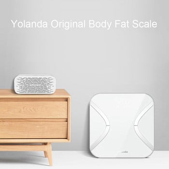 Yolanda Smart Bathroom Weight Scale Floor Digital Mi Weighing Scale Home Human Mi Body Fat Scale bmi Balance Bluetooth LED