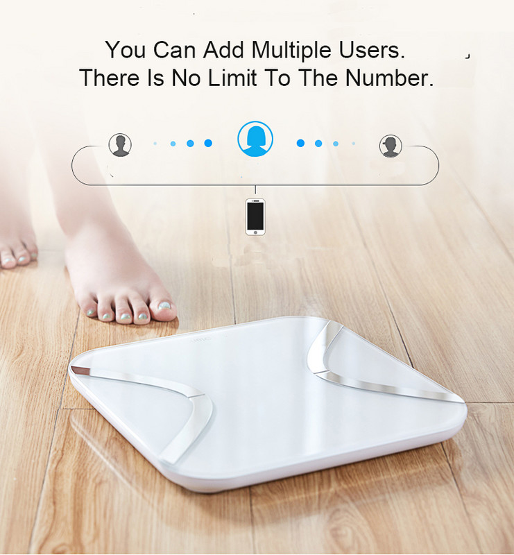 Yolanda Smart Bathroom Kaal Põrand Digitaalne Mi Kaal Kaal Kodu Inimese Mi Keha Rasvakaal BMI Tasakaal Bluetooth LED