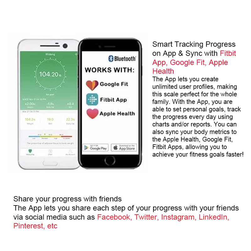 Yolanda Smart Bathroom Kaal Põrand Digitaalne Mi Kaal Kaal Kodu Inimese Mi Keha Rasvakaal BMI Tasakaal Bluetooth LED