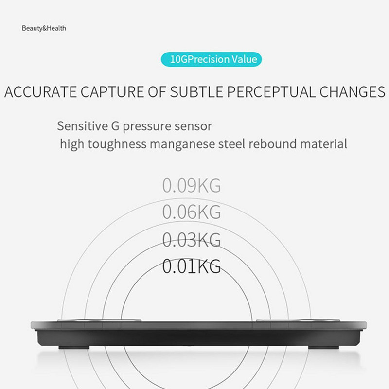 Saules uzlādes lietotne Bluetooth viedā elektroniskā svara līdzsvara ķermeņa tauku skalas atbalsts operētājsistēmai Android vai IOS