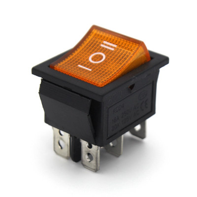 5kom preklopni prekidač s zabravljivanjem Prekidač napajanja I/O 4 pina 6 pinova sa svjetlom 16A 250VAC 20A 125VAC KCD4