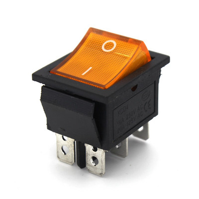 5kom preklopni prekidač s zabravljivanjem Prekidač napajanja I/O 4 pina 6 pinova sa svjetlom 16A 250VAC 20A 125VAC KCD4