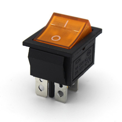 5kom preklopni prekidač s zabravljivanjem Prekidač napajanja I/O 4 pina 6 pinova sa svjetlom 16A 250VAC 20A 125VAC KCD4
