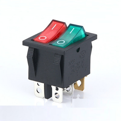 5kom preklopni prekidač s zabravljivanjem Prekidač napajanja I/O 4 pina 6 pinova sa svjetlom 16A 250VAC 20A 125VAC KCD4