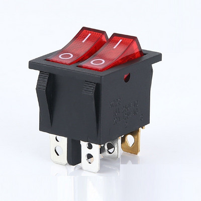 5kom preklopni prekidač s zabravljivanjem Prekidač napajanja I/O 4 pina 6 pinova sa svjetlom 16A 250VAC 20A 125VAC KCD4