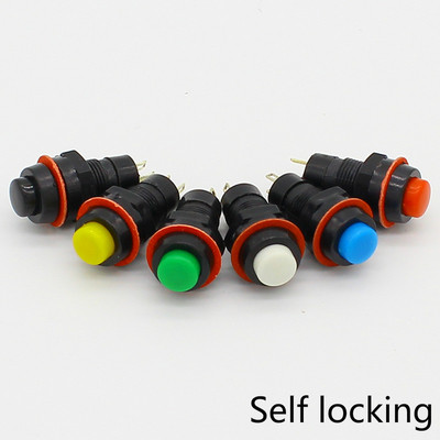 6 komada samoblokirajućeg prekidača s gumbom 10 mm