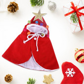 Ogrtač za kućne ljubimce, okovratna vezica, visoka elastičnost, mekani zvjezdani dekor Cosplay Poboljšajte ugođaj Božićni ogrtač za štene, mačke Odjeća za kućne ljubimce