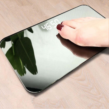 Mirror Floor Mini Electronic Weight Scale Μικρή επαναφορτιζόμενη ζυγαριά σώματος Home Accurate and Compact Ζυγαριά απώλειας βάρους