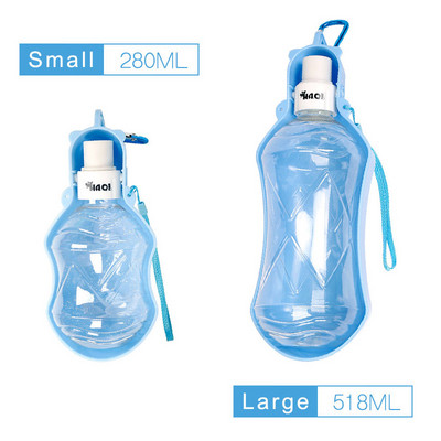 Sportska boca za vodu za kućne ljubimce za mačiće, fontanu za mačke, sklopivi plastični spori dozator vode, plastična putna zdjela za pse za kućne ljubimce