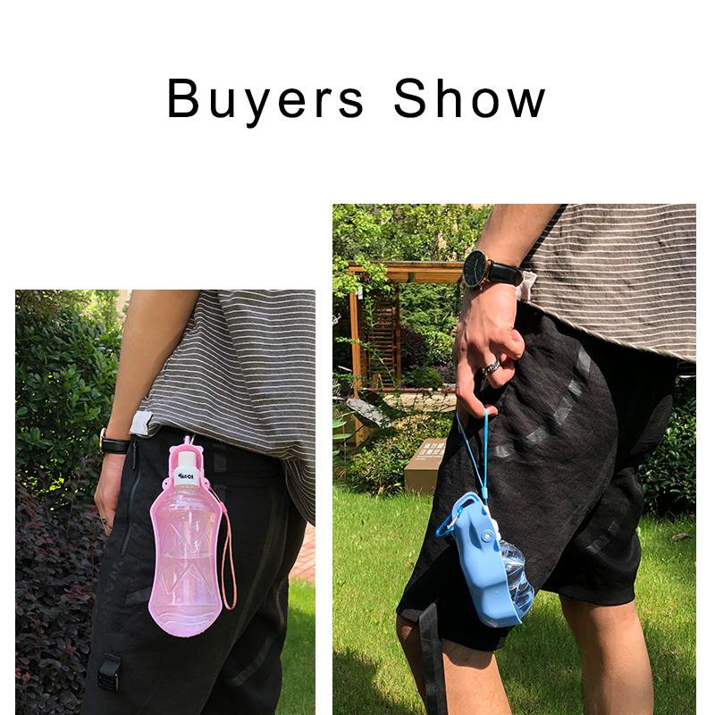 Sportska boca za vodu za kućne ljubimce za mačiće, fontanu za mačke, sklopivi plastični spori dozator vode, plastična putna zdjela za pse za kućne ljubimce