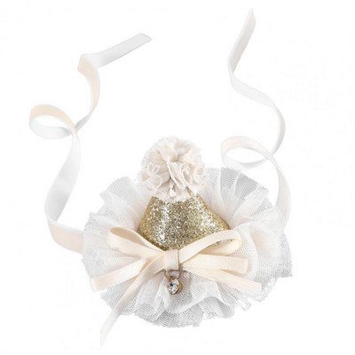 Dress Up Poliester Cat Princess Šešir sa šljokicama Ukras za kućne ljubimce Proizvod za kućne ljubimce