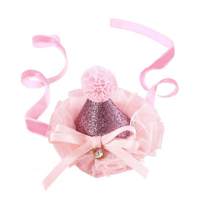 Dress Up Poliester Cat Princess Šešir sa šljokicama Ukras za kućne ljubimce Proizvod za kućne ljubimce