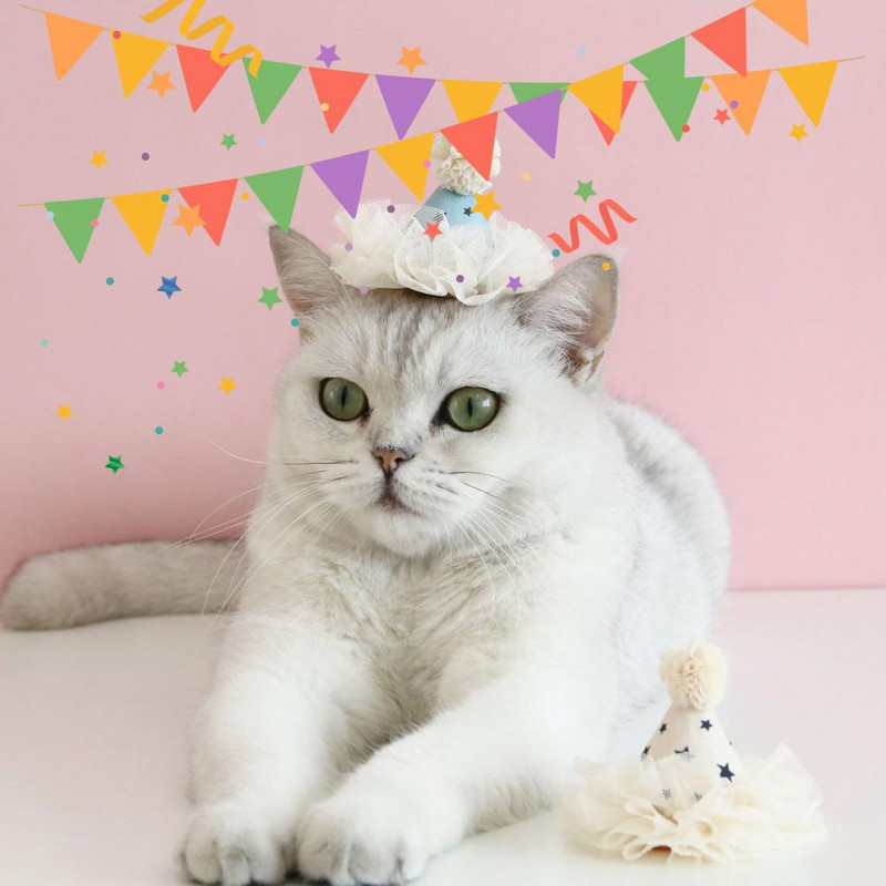 Dress Up Poliester Cat Princess Šešir sa šljokicama Ukras za kućne ljubimce Proizvod za kućne ljubimce