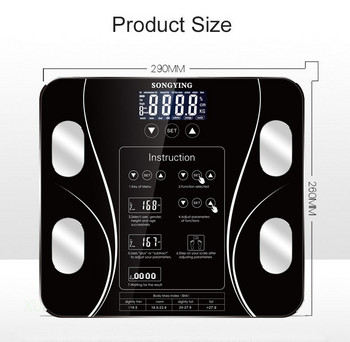 Горещи цифрови везни за баня Floor Smart Body Fat Mi Scale Digital bmi Human Weighing Scale телесен състав 13 Данни за тялото