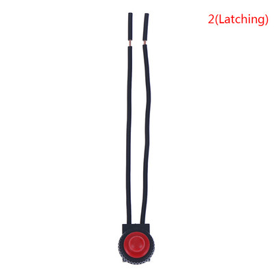 220V ūdensizturīgs spiedpogas ieslēgšanas-izslēgšanas slēdzis ar 4" vadiem Motocikla auto laiva 1 gab.