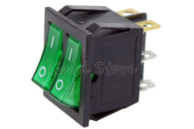 1PCS KCD8 6PIN 16A 250V 20A 125V Dvostruki prekidač za svjetlo Prekidač na preklop Vodootporan ON-OFF KCD6 Prekidač za napajanje broda