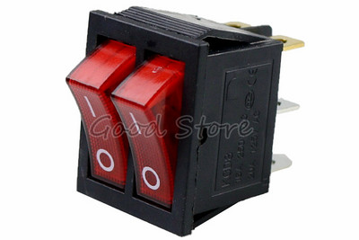 1PCS KCD8 6PIN 16A 250V 20A 125V Dvostruki prekidač za svjetlo Prekidač na preklop Vodootporan ON-OFF KCD6 Prekidač za napajanje broda