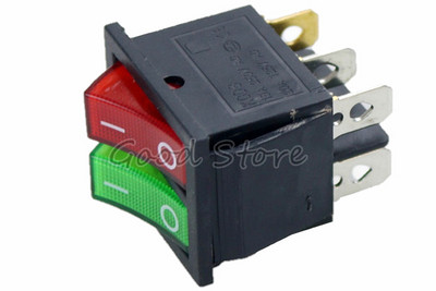 1PCS KCD8 6PIN 16A 250V 20A 125V Dvostruki prekidač za svjetlo Prekidač na preklop Vodootporan ON-OFF KCD6 Prekidač za napajanje broda