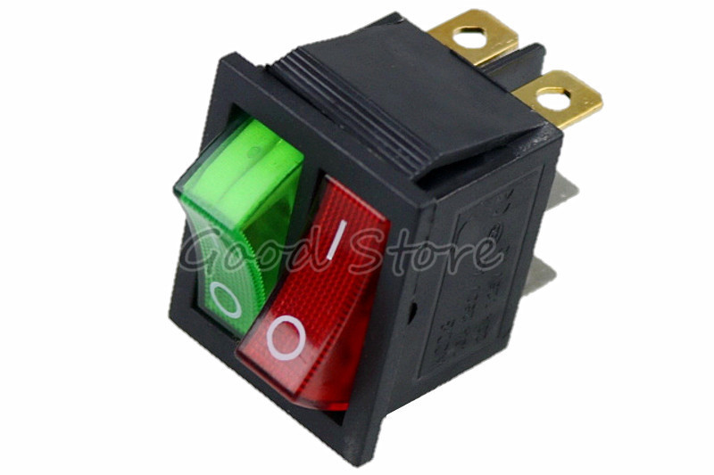 1PCS KCD8 6PIN 16A 250V 20A 125V Dvostruki prekidač za svjetlo Prekidač na preklop Vodootporan ON-OFF KCD6 Prekidač za napajanje broda