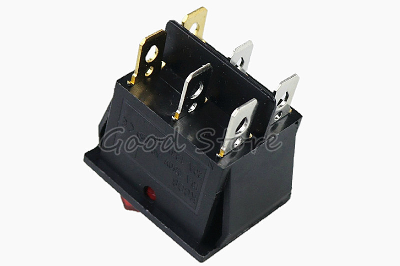 1PCS KCD8 6PIN 16A 250V 20A 125V Dvostruki prekidač za svjetlo Prekidač na preklop Vodootporan ON-OFF KCD6 Prekidač za napajanje broda
