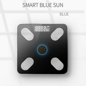 Εφαρμογή ηλιακής φόρτισης Bluetooth Έξυπνη ηλεκτρονική ισορροπία βάρους Υποστήριξη ζυγαριάς σωματικού λίπους για Android IOS